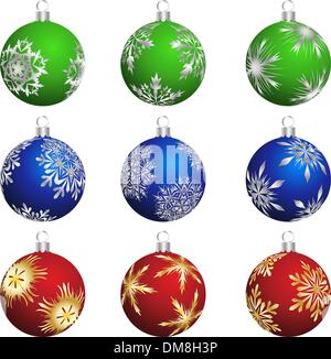 Weihnachten Kugeln set Stock Vektor