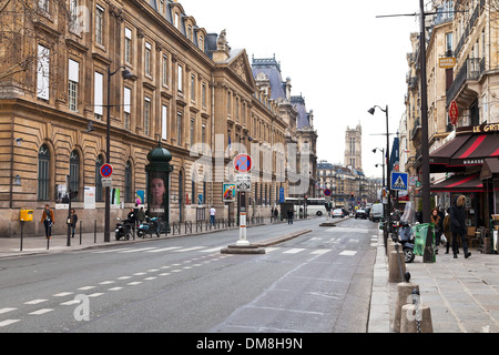 Rue de Rivoli in Paris Stockfoto