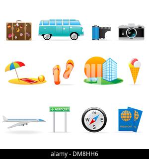 Reisen-Icon-set Stock Vektor