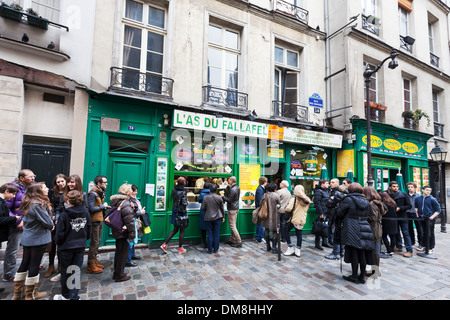 Jüdischen Viertel Le Marais in Paris, Frankreich Stockfoto