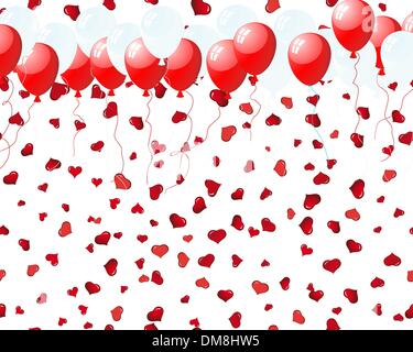 Luftballons Herzen Stock Vektor