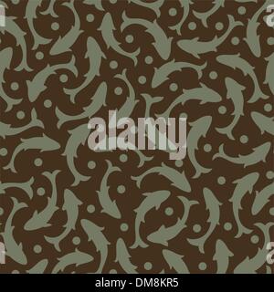 nahtlose Muster mit Fisch Stock Vektor