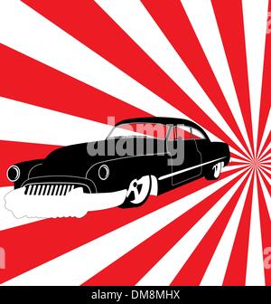 Retro-Auto-Abbildung Stock Vektor