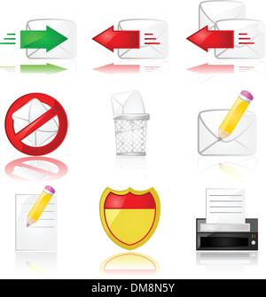 Mail-Symbole Stock Vektor