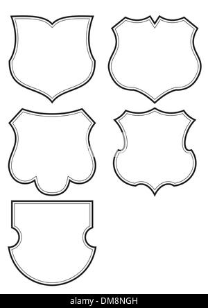 Schild-Rahmen-Set (Vektor) Stock Vektor
