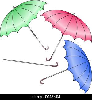 vier Regenschirm Stock Vektor