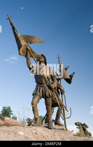 Detail, La Jornada (die Reise, von Betty Sabo und Reynaldo Rivera), Albuquerque Museum für Kunst und Geschichte, New Mexico, Vereinigte Staaten Stockfoto