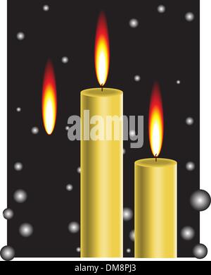 Goldene Kerze Stock Vektor