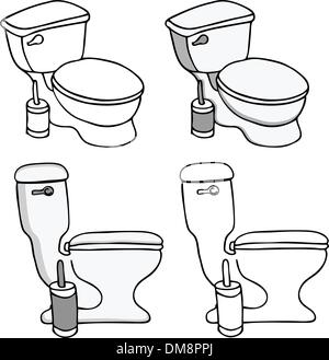 WC-Kommode-Set Stock Vektor