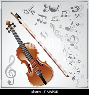 Geige. Musikalische Untermalung Stock Vektor