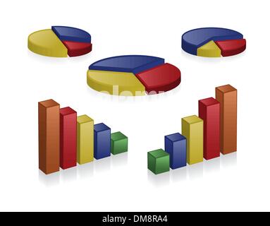 3D Diagramme Stock Vektor