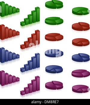 3D Diagramme Stock Vektor