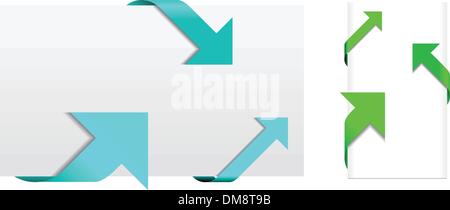 Ecke Pfeil Satz Stock Vektor