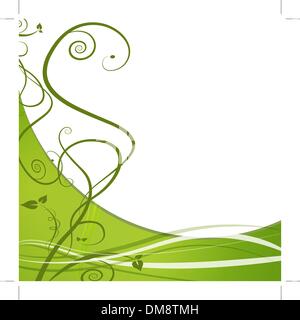 Grünes Blatt Natur Rebe Hintergrund Stock Vektor