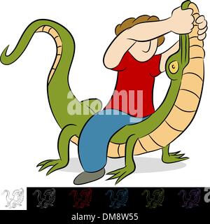 Alligator-Ringer Stock Vektor
