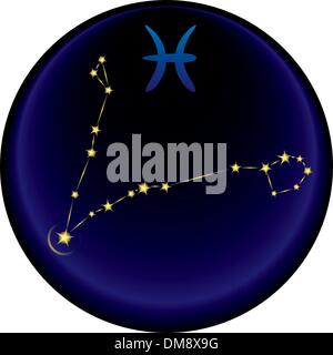 Sternzeichen Fische Stock Vektor