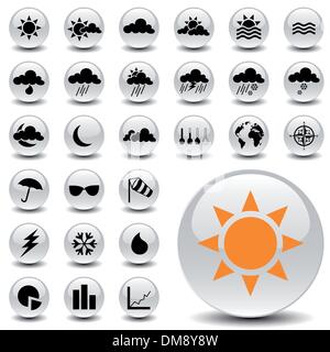 Wetter Symbole Stock Vektor