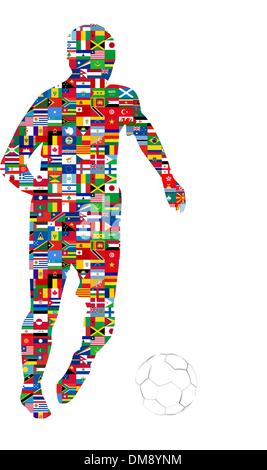 Fußballspieler in globalen Fußball-Großereignis. EPS 8 Stock Vektor