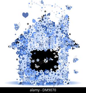 Floral Haus, Vektor-Illustration für Ihr design Stock Vektor