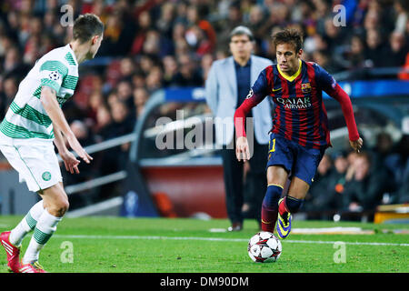 Barcelona, Spanien. © 11. Dezember 2013. Neymar (Barcelona) Fußball / Fußball: Gruppe H der UEFA Champions League-Spiel zwischen FC Barcelona 6-1 Celtic im Camp Nou Stadion in Barcelona, Spanien. © D . Nakashima/AFLO/Alamy Live-Nachrichten Stockfoto