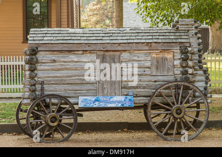 Kampagne-Wagen verwendet durch Nachfolger von Abraham Lincoln während seines Wahlkampfes für Präsident der Vereinigten Staaten Stockfoto