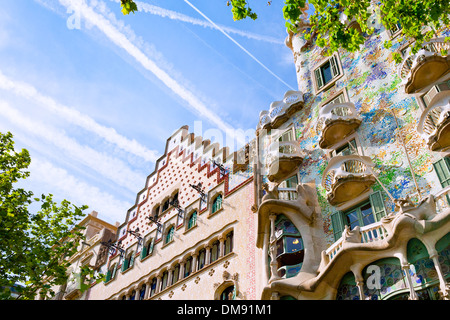 Casa Batllo und Casa Ametller in Barcelona Stockfoto