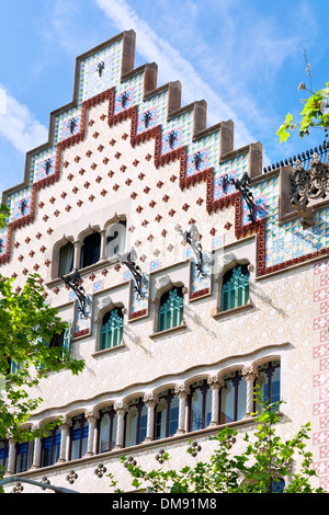 Fassade der Casa Ametller in Barcelona Stockfoto