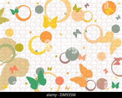 Schmetterlinge und Bubbles puzzle Stock Vektor