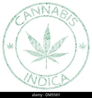 Cannabis Indica Stempel Stock Vektor