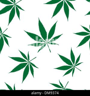 nahtlose Muster Cannabis Stock Vektor