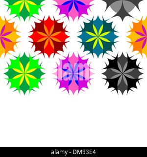 farbige Blumen nahtlose Muster Stock Vektor