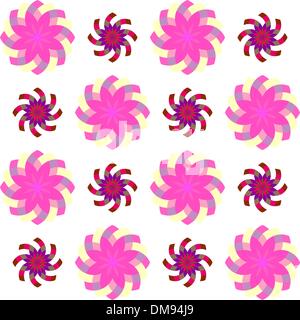 geometrische nahtlose Blumen-Muster 3 Stock Vektor