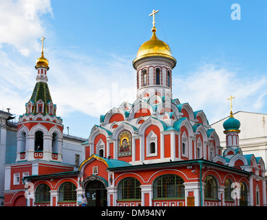 Kathedrale unserer Dame von Kazan - Russisch-orthodoxe Kirche in Moskau, Russland Stockfoto