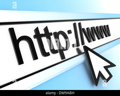 abstrakte Adresszeile. (fertig in 3d) Stockfoto