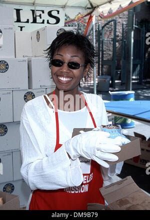 24. August 2002 - Hollywood, CA, USA - K25918MR - La MISSION PARTY für Kinder von SKID ROW. LOS ANGELES-MISSION, LOS ANGELES 24.08.02. MILAN RYBA / 2002.TANYA WRIGHT (Kredit-Bild: © Globe Photos/ZUMAPRESS.com) Stockfoto