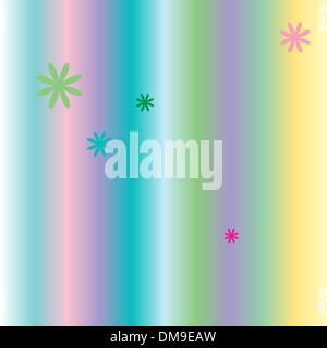 Pastell Streifen und Blumen Stock Vektor