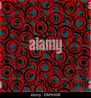 roten und gelben Kreis-Muster Stock Vektor