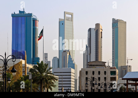 Skyline von Kuwait, Arabische Pensinula, Westasien Stockfoto