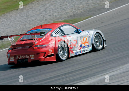 29. August 2009: The Flying Lizard GT2 Porsche Rennen rund um die Strecke in Mosport Park, Bowmanville, Ontario. (Kredit-Bild: © Southcreek Global/ZUMApress.com) Stockfoto