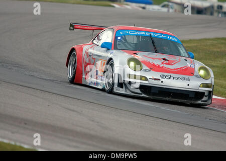 29. August 2009: The Flying Lizard GT2 Porsche Rennen rund um die Strecke in Mosport Park, Bowmanville, Ontario. (Kredit-Bild: © Southcreek Global/ZUMApress.com) Stockfoto