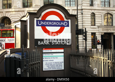 Bank-u-Bahnstation, London UK Stockfoto