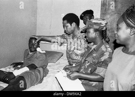 1. März 1993 - Bo, Sierra Leone - verwundeter Soldat in Bo Krankenhaus in Sierra Leone. (Bild Kredit: Theodore Liasi/ZUMAPRESS.com ©) Stockfoto