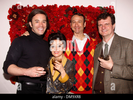 Tom Pelphrey Tracie Bennett Jay Russell und Michael Cumpsty Broadway schließen Nacht "Ende des Regenbogens" Belasco Theatre- Stockfoto