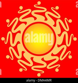 ornamentale Sonne Stock Vektor