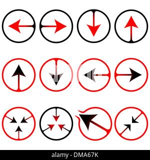 Pfeile-Symbole Stock Vektor