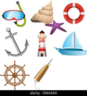 Meer-Symbole Stock Vektor