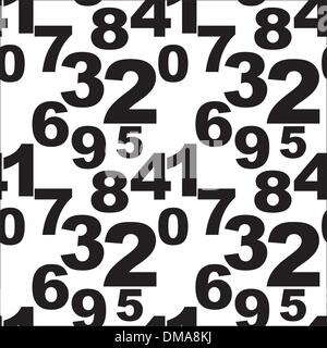 Nummer nahtloser Vektor Hintergrund. Stock Vektor