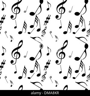 Musiknoten - Vektor Musterdesign. Stock Vektor