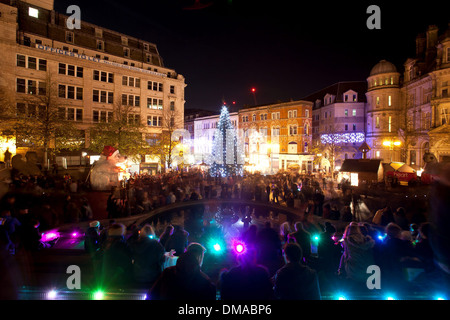 Frankfurter Weihnachtsmarkt in Birmingham - der größte authentische deutsche Markt in der Welt außerhalb Deutschlands und Österreichs Stockfoto