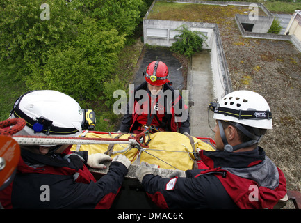 Frankreich, 2012: die Feuerwehr sofort brigade Stockfoto